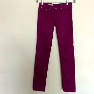 Pop of Color Plum, AG Jeans! Super Soft, Size 24.